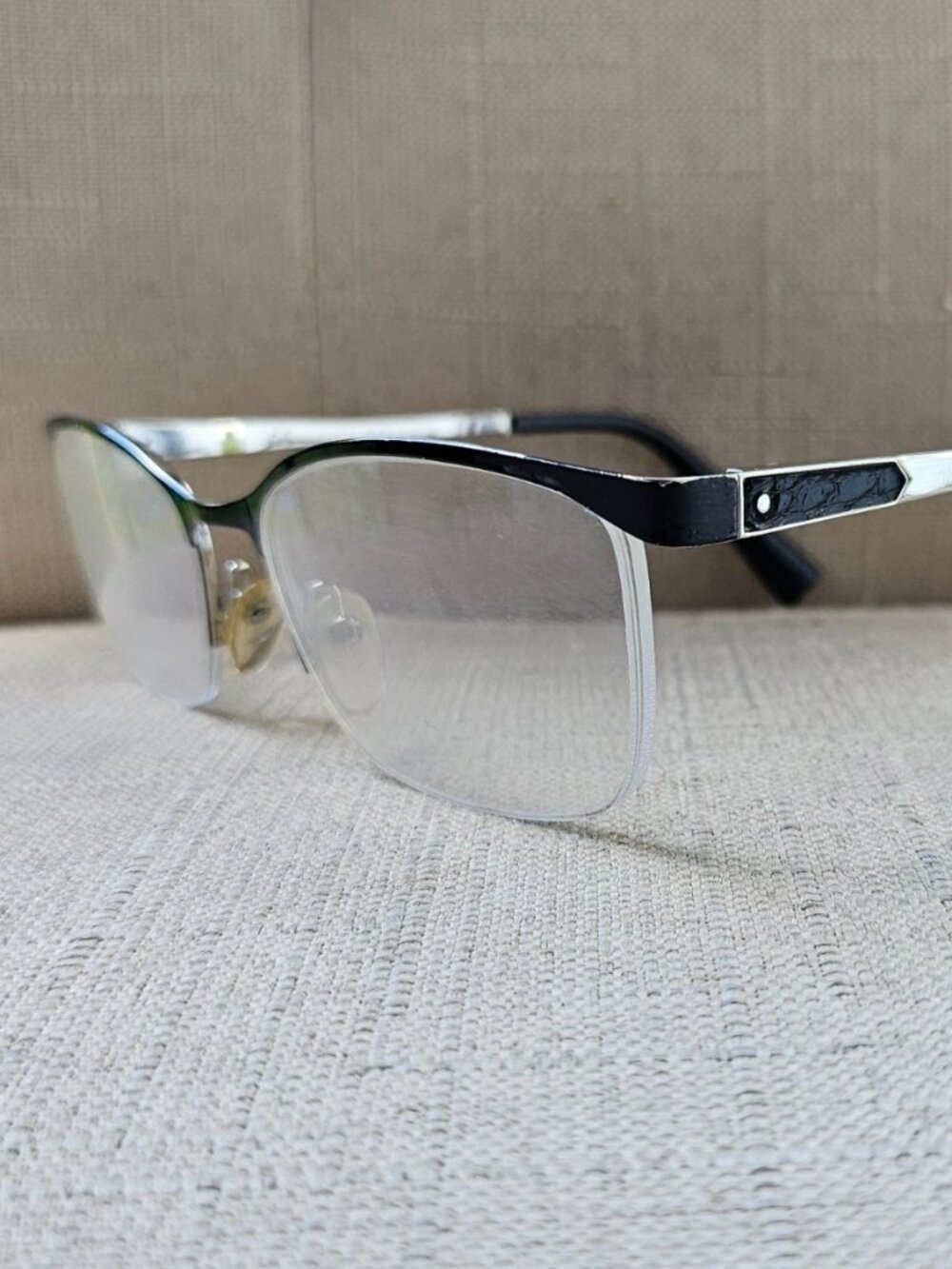 Furla Eyeglasses Frame ZIZI Eyewear Silver/Black Tone Half Rim Glasses VU4334KN
